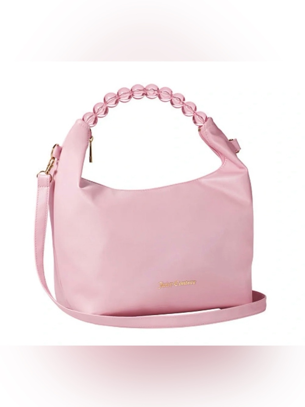 Juicy Couture Pink Shoulder Bag with Ruched Design